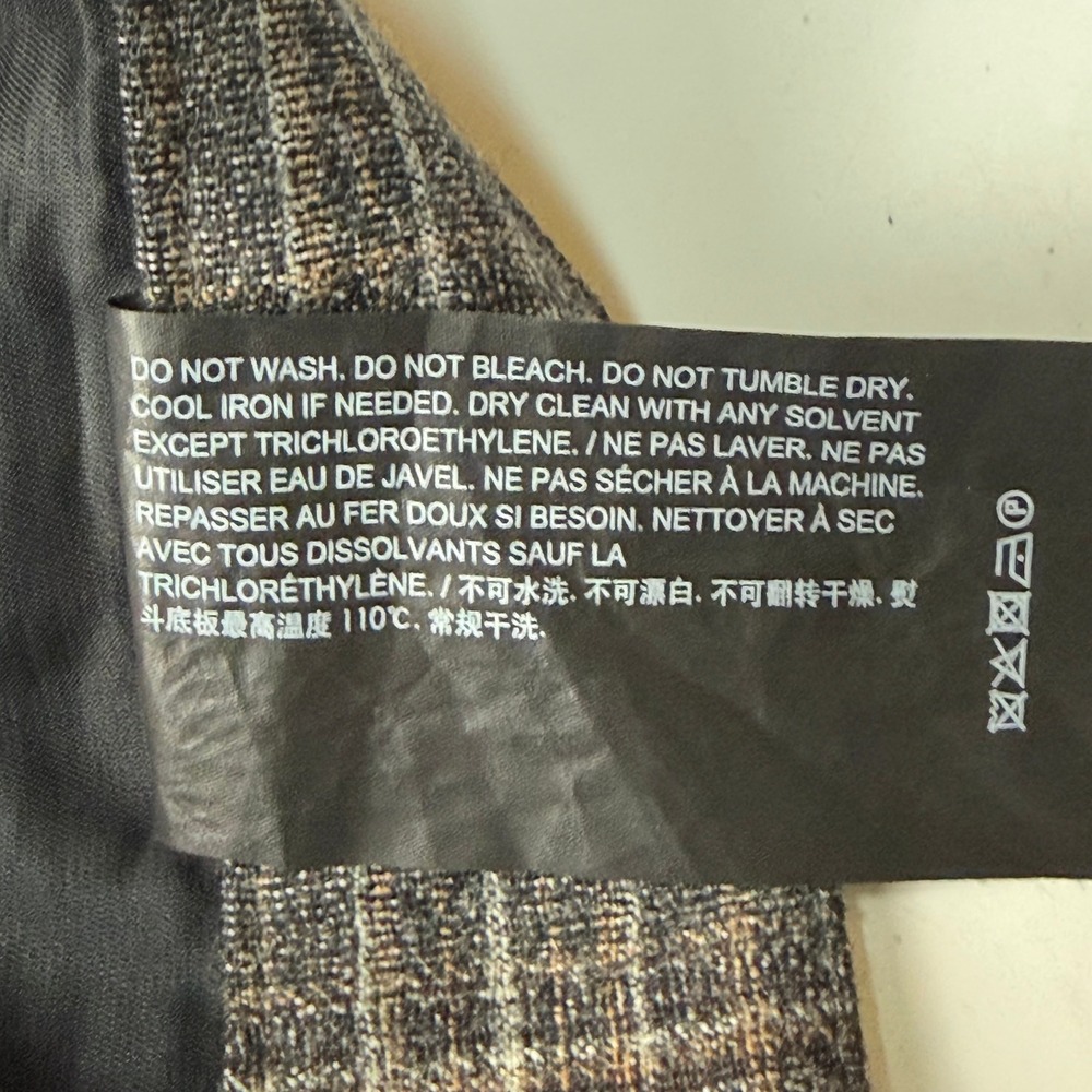Theory Pants Womens 10 Brown Auburn Plaid Straight Wool Trousers Career Workwear - Picture 6 of 13